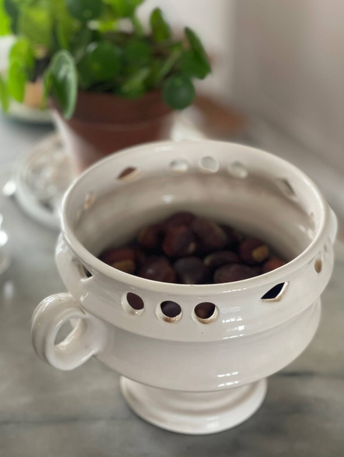 Antique openwork porcelain cup