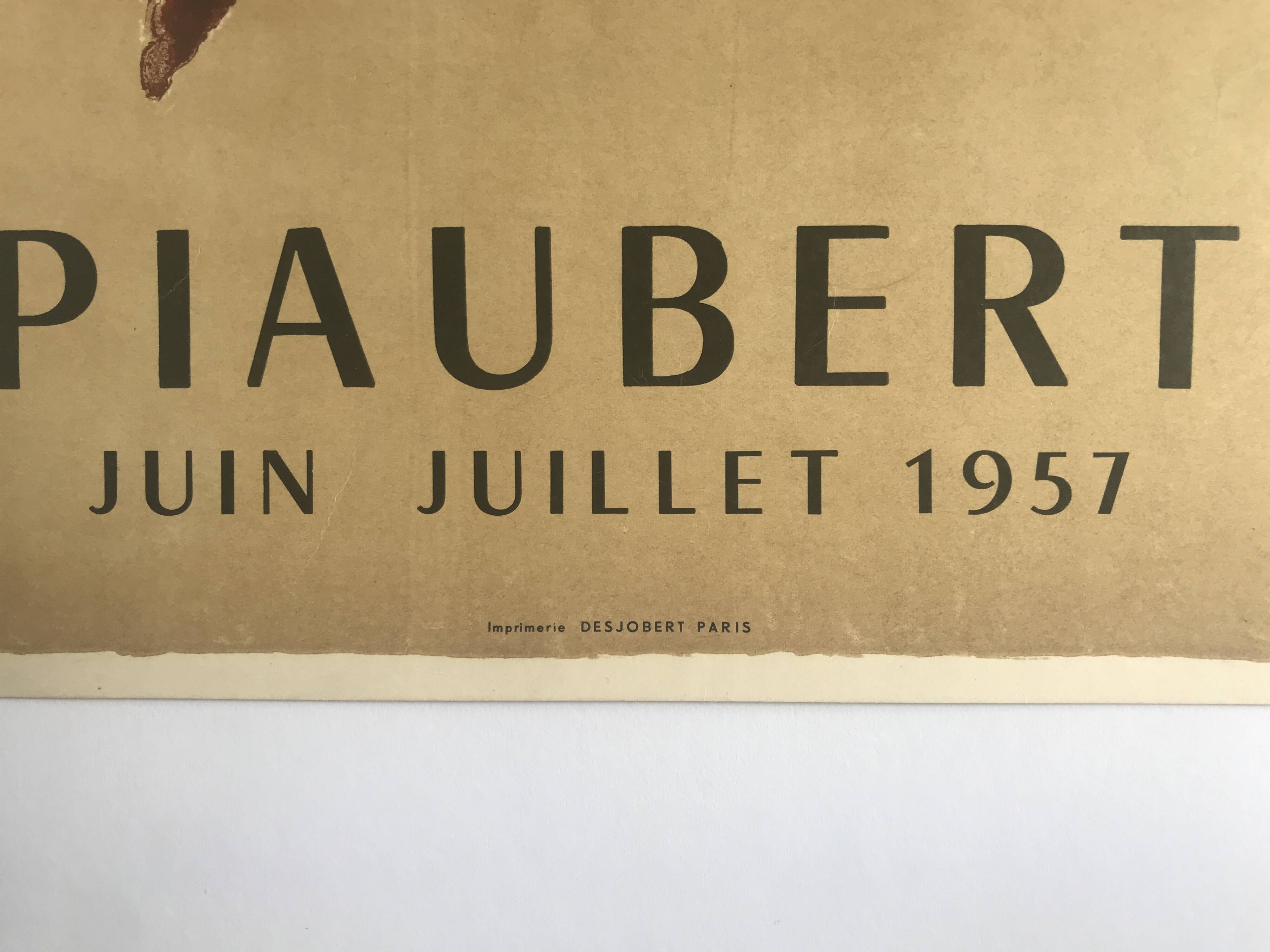 Jean PIAUBERT, Bing Gallery, 1957. Original lithograph poster