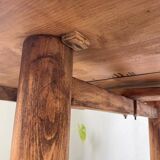 Round folding pine table mountain furniture