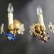 Set vergoldet Wandlampe Murano Kristall