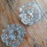 Set of 2 Reims glass candle holders