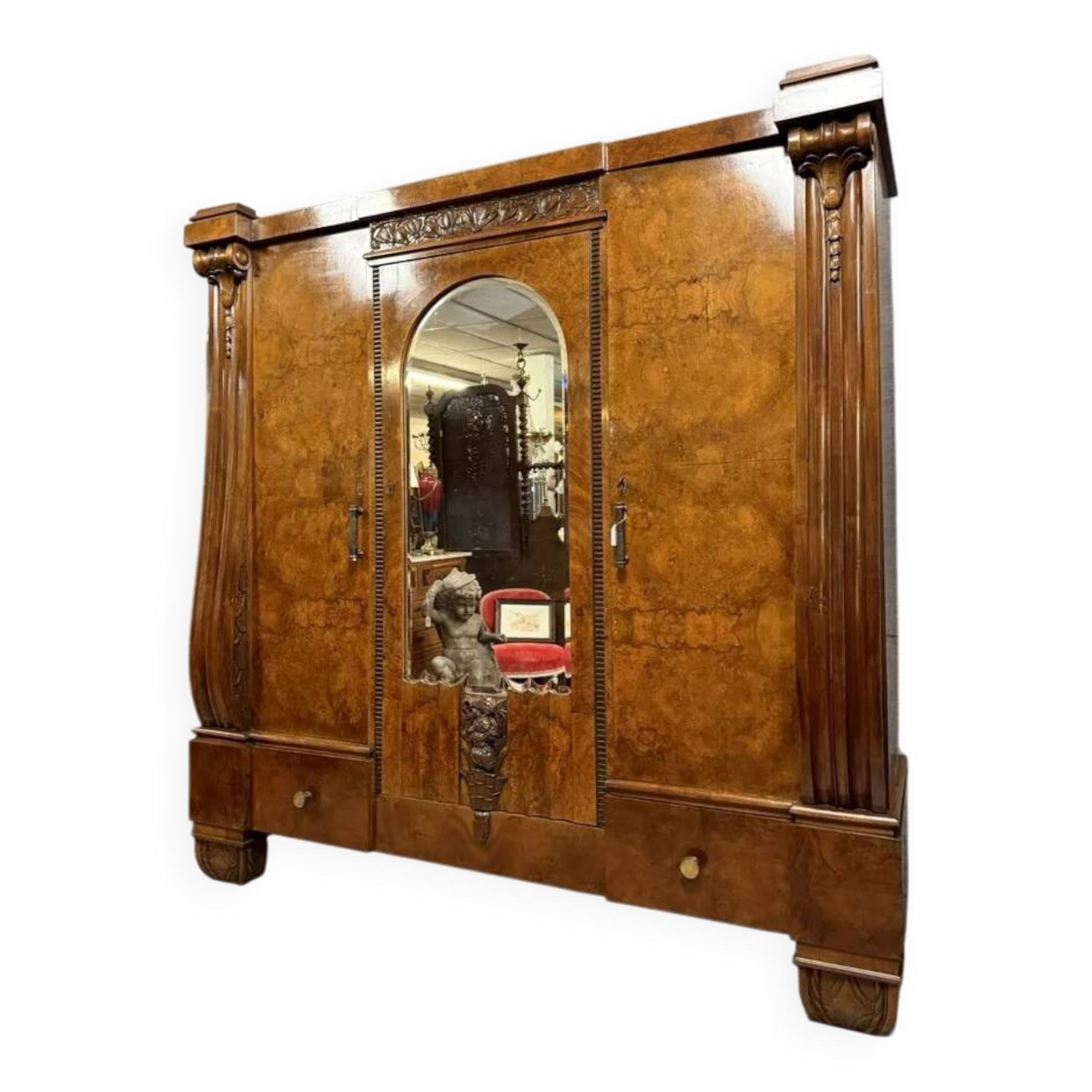 Armoire époque art deco en acajou vers 1920-1930