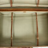 Set three vintage leather suitcases