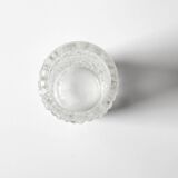 Vintage Pressed Glass Vase: CandleWax Design by František Pečený / 1972