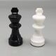 1970s Gorgeous Black and White Chess Set in Volterra Alabaster Handmade Mad