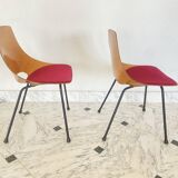 Pair of barrel chairs by Pierre Guariche for Steiner, 1950s.
