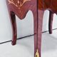 Marquetry chest of drawers with marble top in Louis XV style