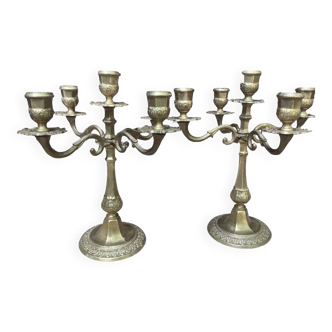 Pair of golden candlesticks