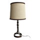 Pied de lampe de table en fer et cuir par Jean-Pierre Ryckaert - 1950