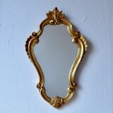 Old wall mirror in golden resin - rococo style