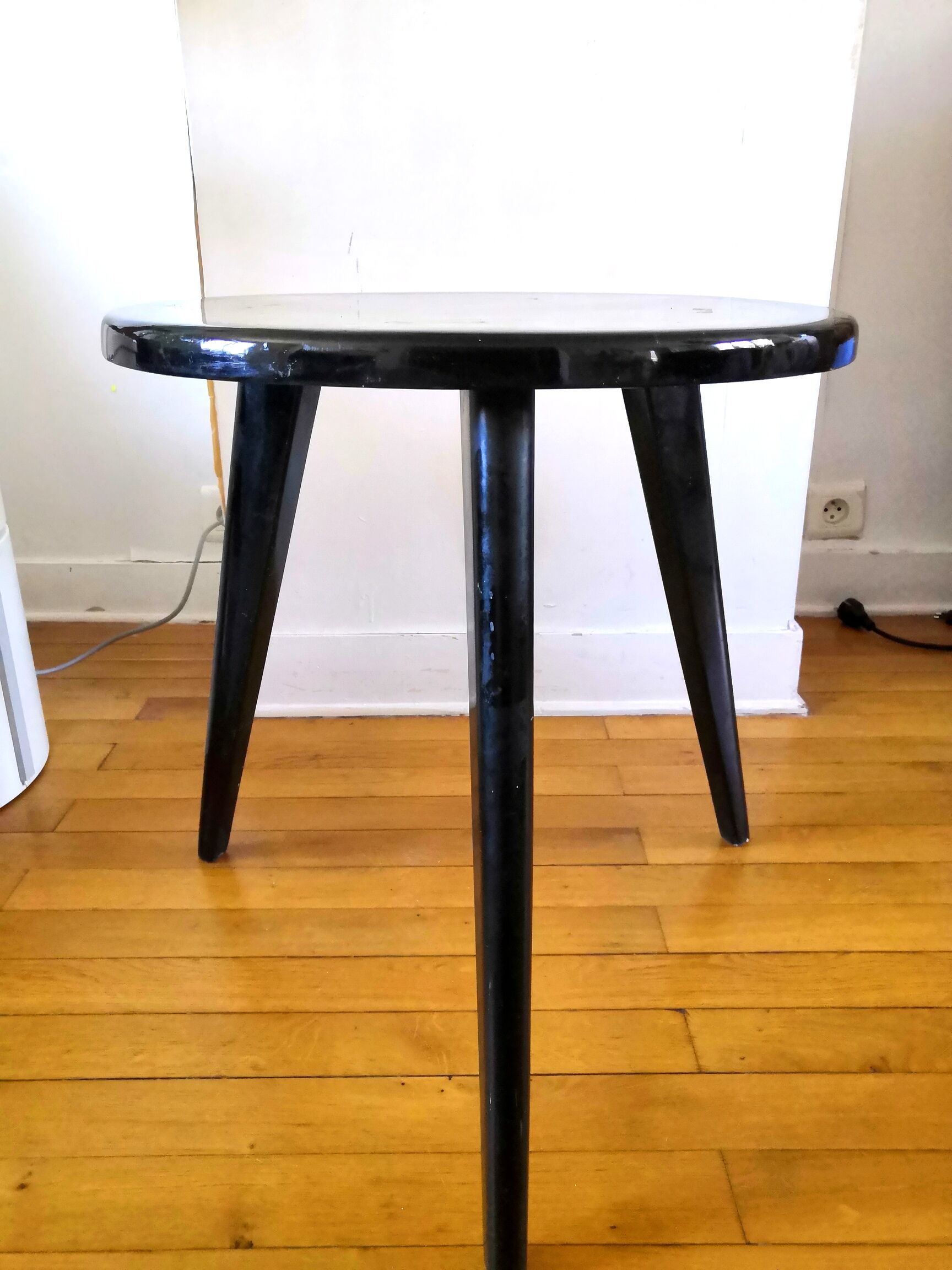 Pedestal table piece of sofa fiberglass 60s