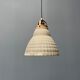 Old mercury glass hanging lamp with brass fixture
