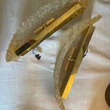 Pair of worked glass sconces
