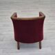 1950s, Danish armchair, original condition, furniture velour, beech wood.