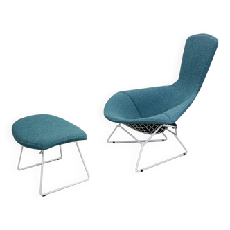 Harry Bertoia for Knoll International Bird Chair and Ottoman