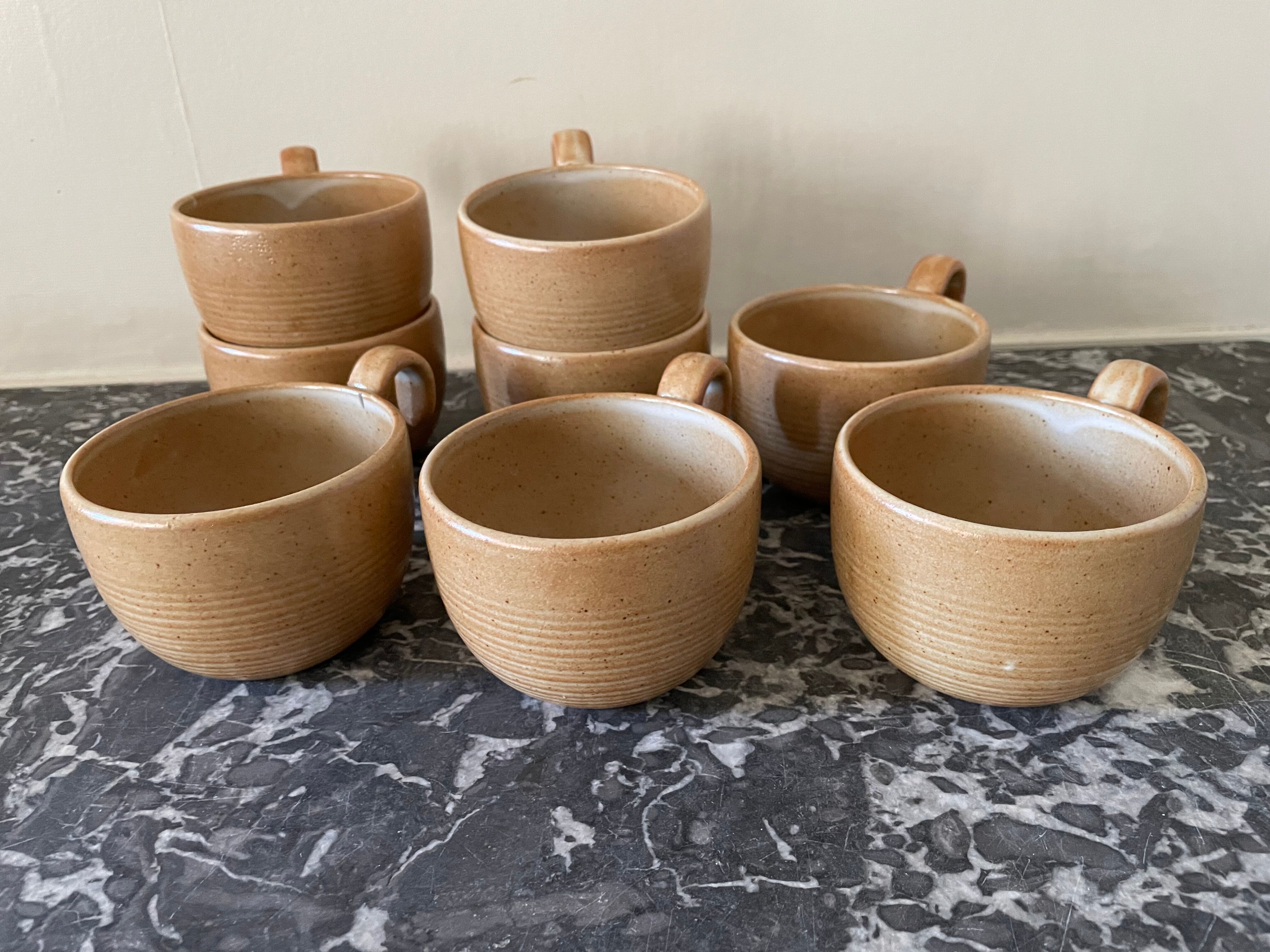Tasses à thé grès Village France CNP