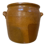 Pot in brown stoneware