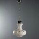 Vintage glass and chrome metal lamp, design, Italy, 1960s-1970s