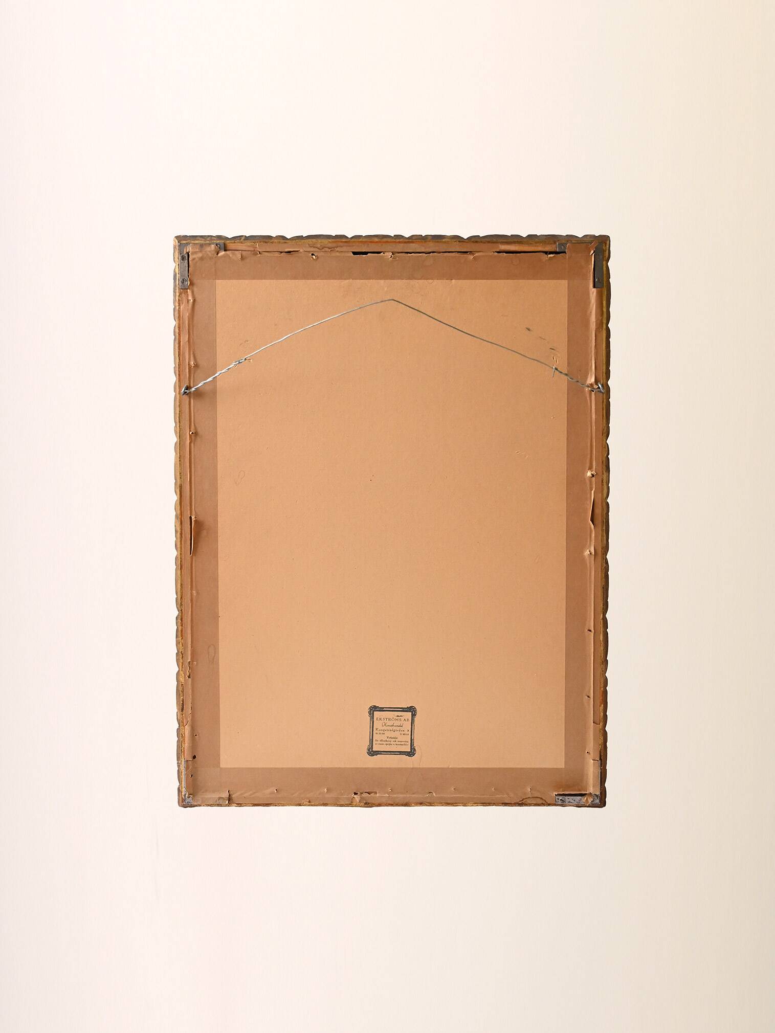 1950s Scandinavian mirror with carved frame