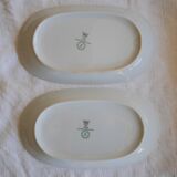 Ensemble de 2 raviers Lourioux, porcelaine du Berry