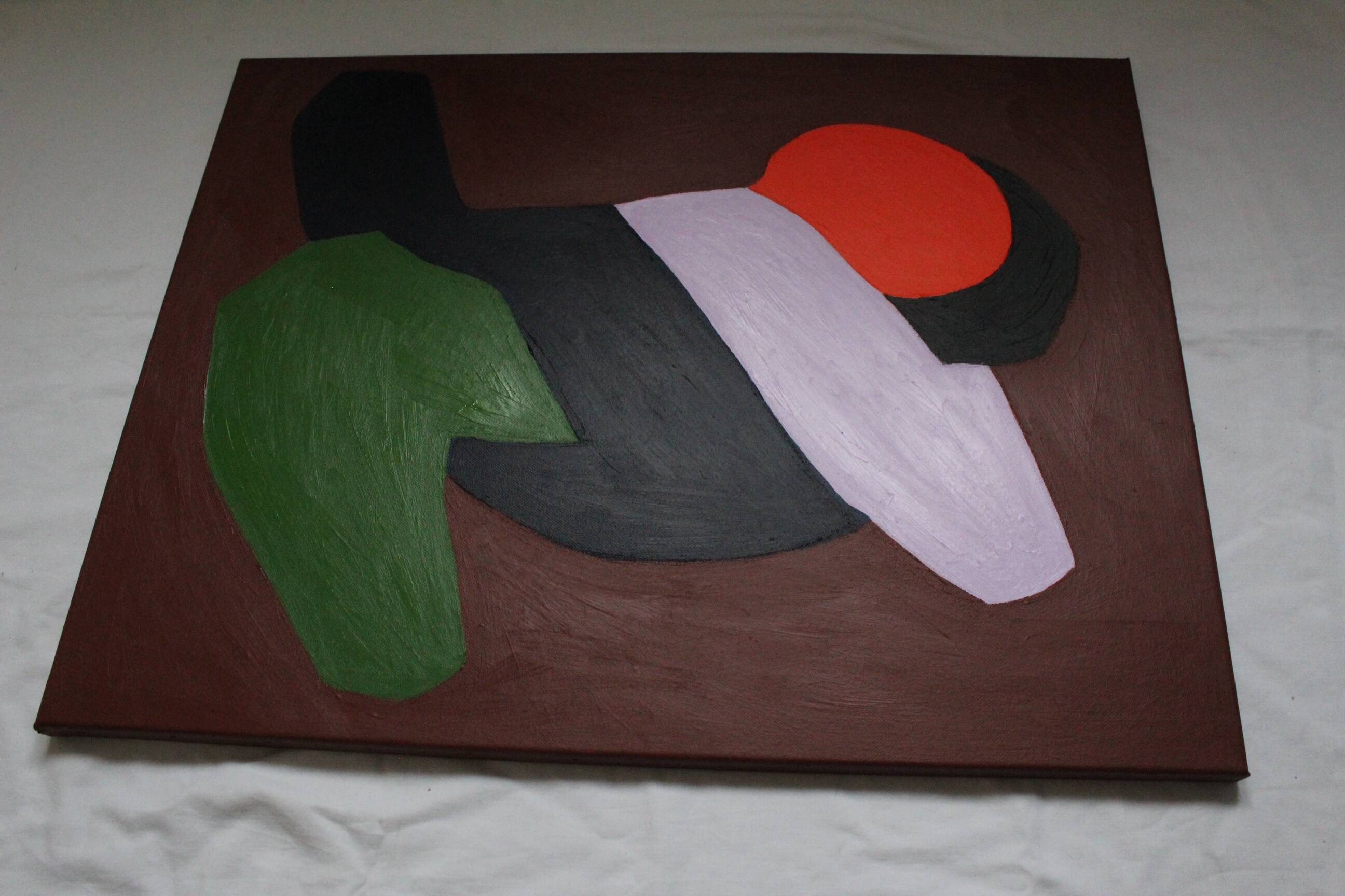 Lovers minimalist couple painting