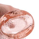 Empoli pink glass duck bottle, 1960s