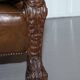 Restored Regency canapé in leather with sculpted Hermès frame.