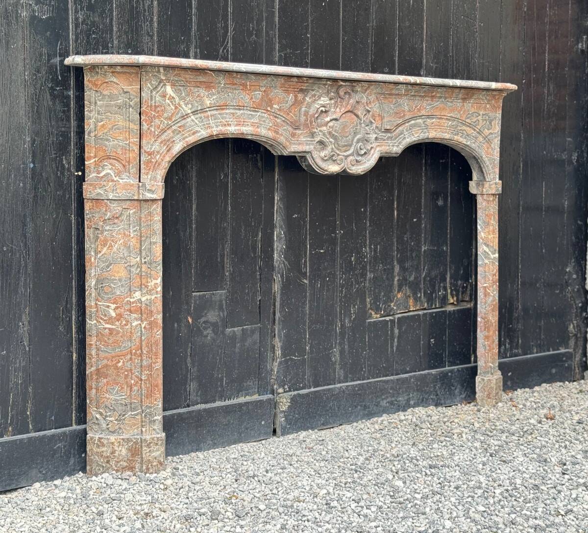 Regency fireplace in Rance marble, 18th century