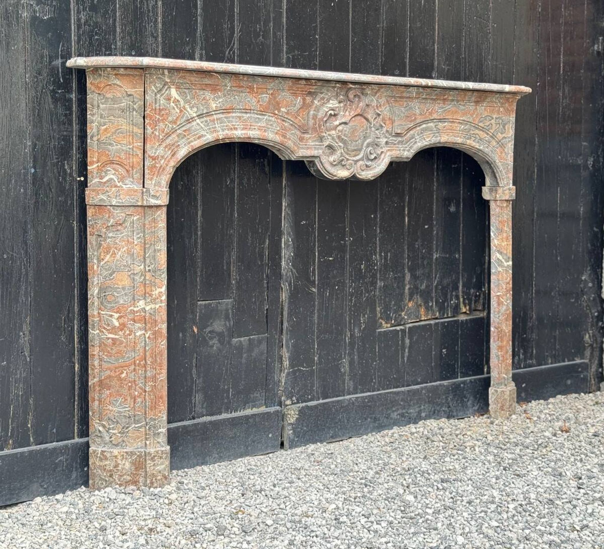 Regency fireplace in Rance marble, 18th century