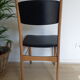 Scandinavian teak chair, brass legs, 50s