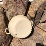 Large old enamelled basin