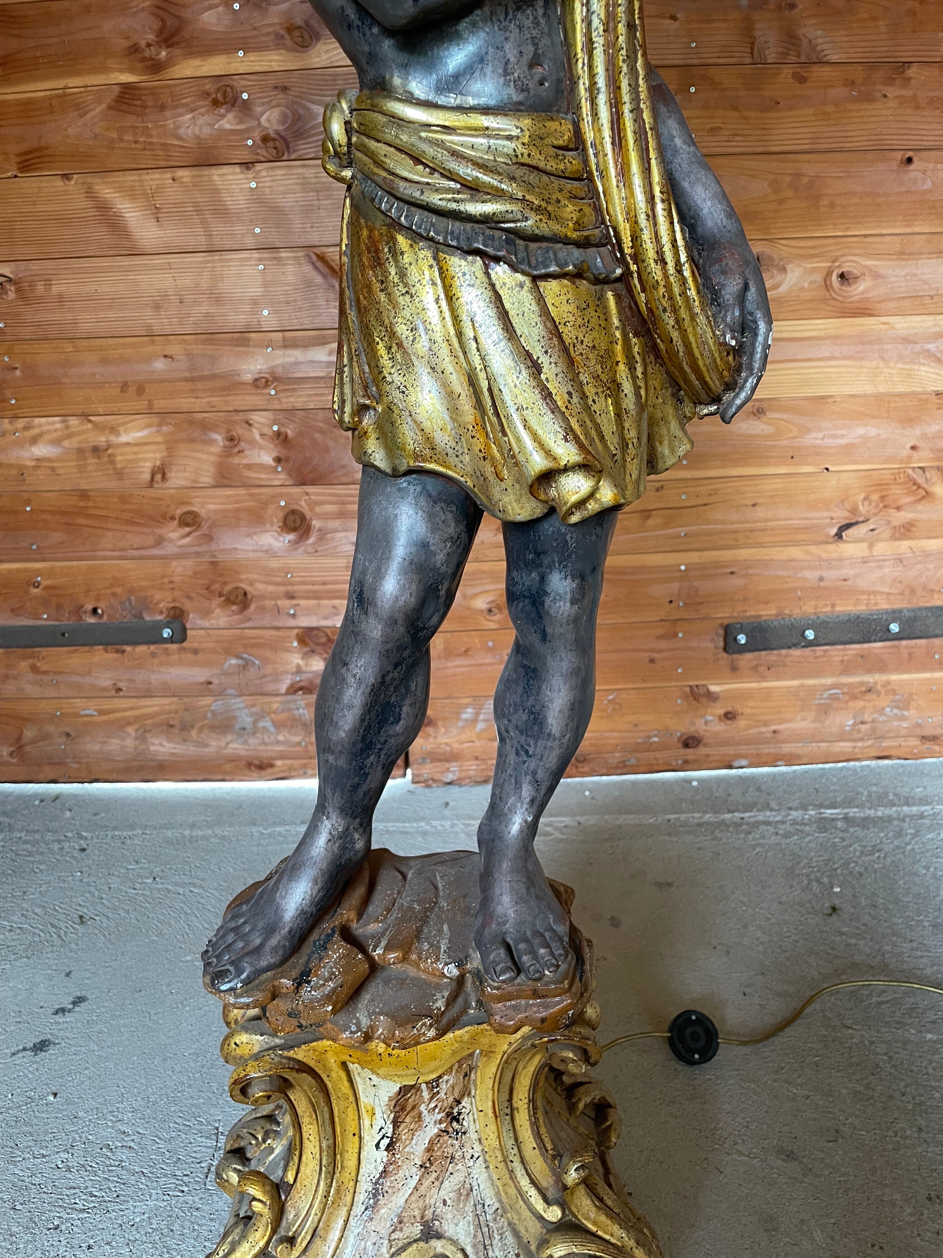 Nubian torch floor lamp