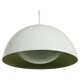 Lampe à suspension en métal blanc et verre , 1970