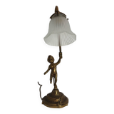 Art Deco brass cherub or angel lamp