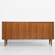 Midcentury sideboard in cherry wood with 2 sliding doors 1960s