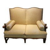 Louis Xlll style walnut bench with sheep bone