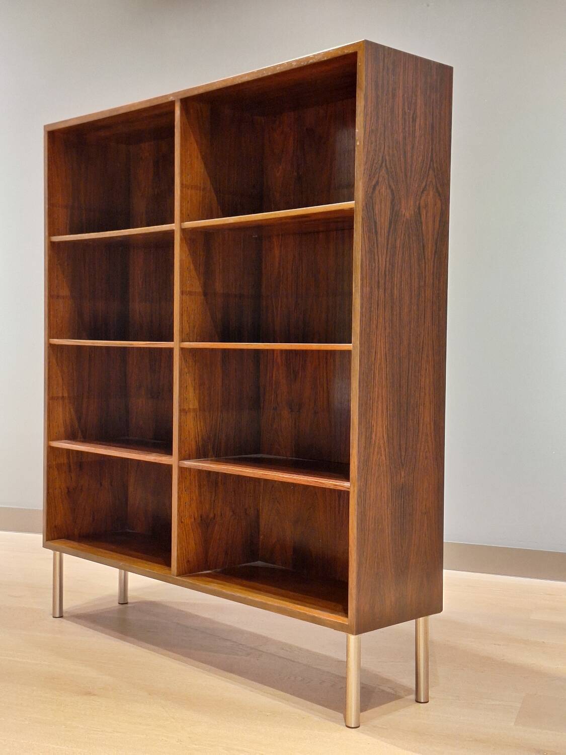 Vintage rosewood bookcase designed by Omann Jun
