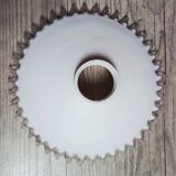 Antique pleated opaline lampshade