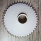Antique pleated opaline lampshade