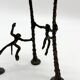 Chandelier "singe" en bronze patiné, 1970s