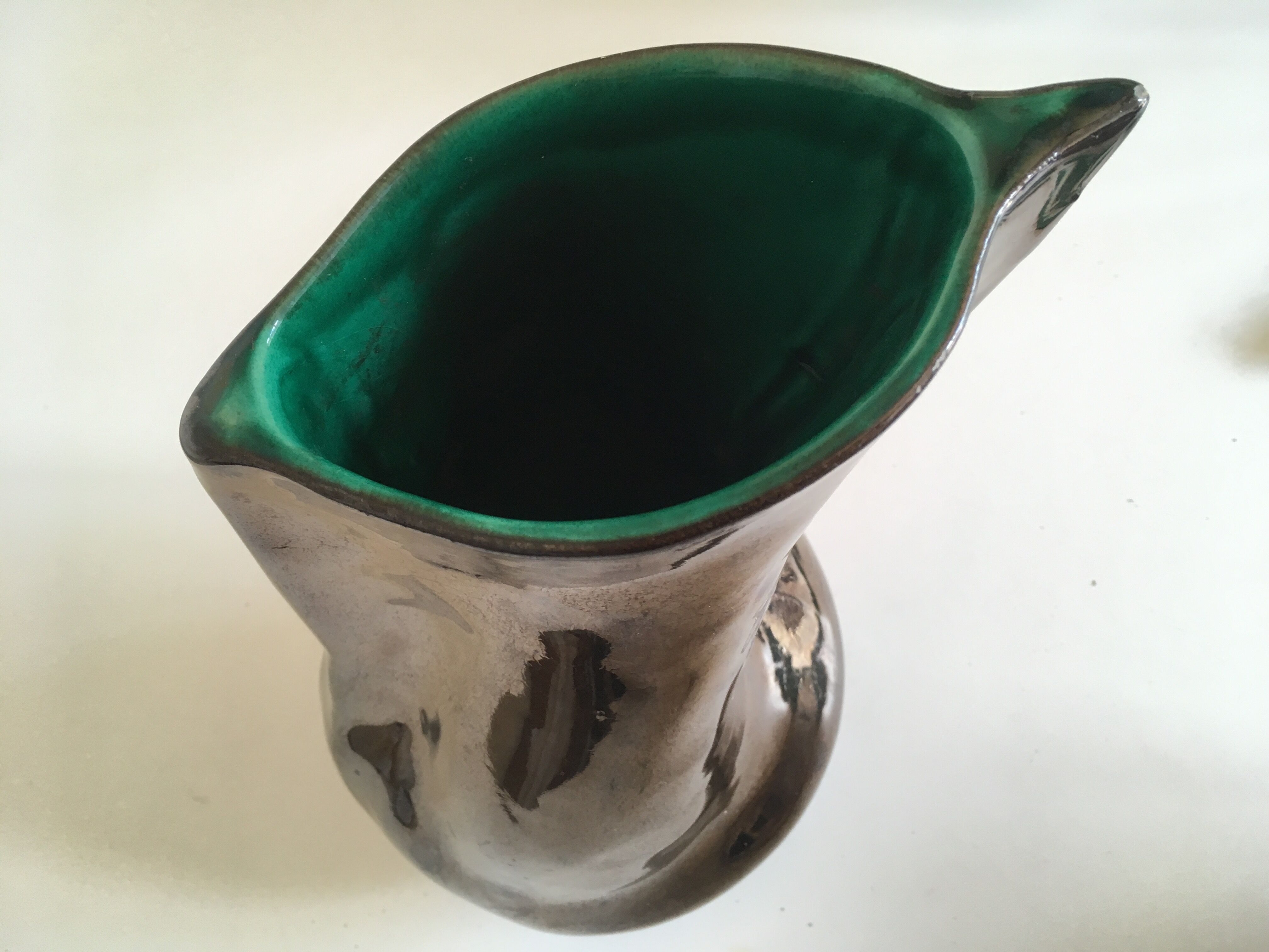 Vallauris 1960 glazed earth vase