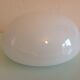 Half moon ceiling light in white opaline vintage 60s-70s