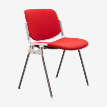 Chaise DSC 106 de G.Piretti pour Castelli rouge