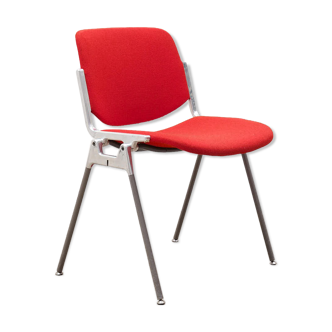 Chaise DSC 106 de G.Piretti pour Castelli rouge