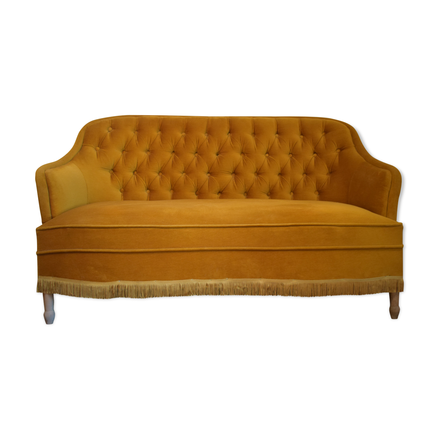 Vintage velvet sofa