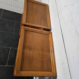 Bedside tables with compass legs in cherry wood