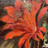 Nature morte aux fleurs rouges XXe