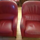 Roche Bobois Club Chairs Full Grain Leather