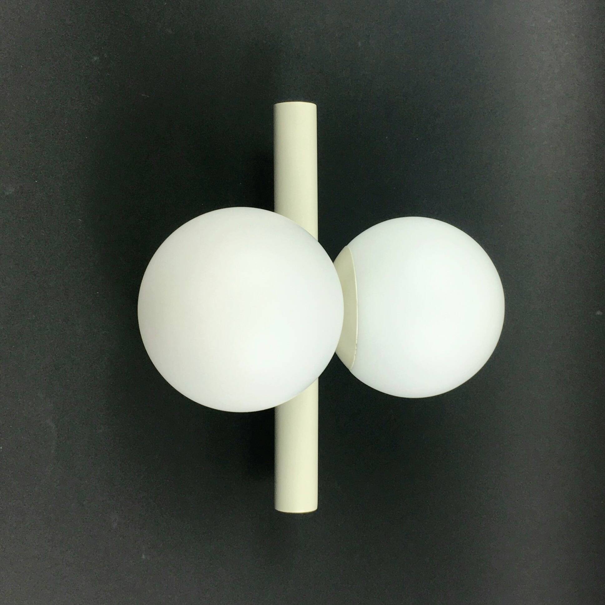 Mid Century Space Age Opaline Glass Wall Lamp from Kaiser, Germany, 1960s