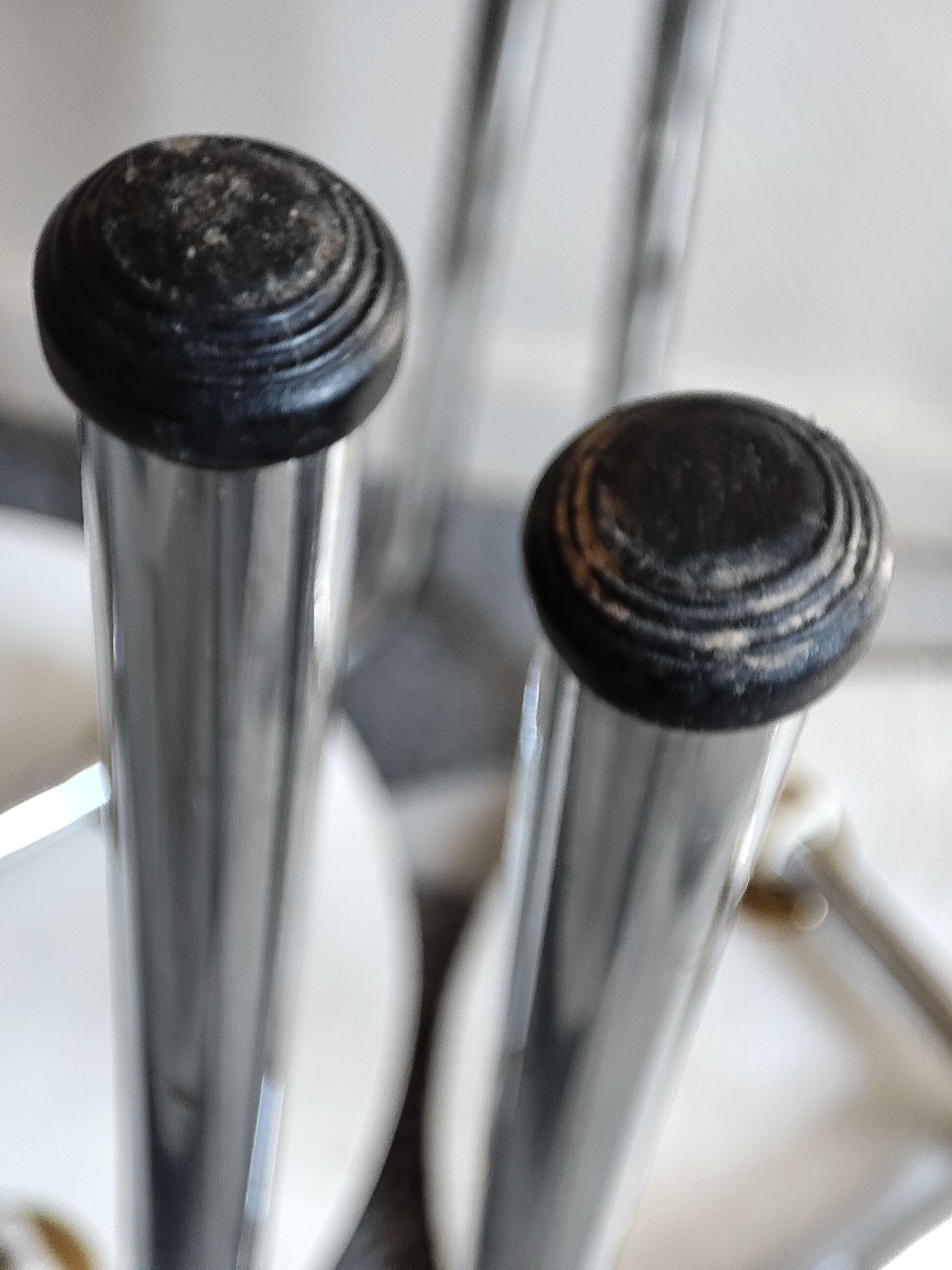 Black stackable stools